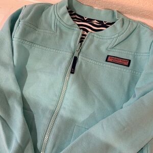 Vineyard Vines Girls Bomber Style Reversible Full zip Jacket size M (8-10)
